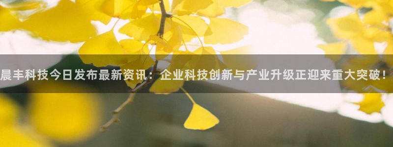 晨丰科技今日发布最新资讯：企业科技创新与产业升级正迎来重大突破！