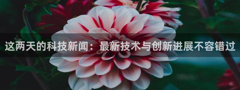 这两天的科技新闻：最新技术与创新进展不容错过